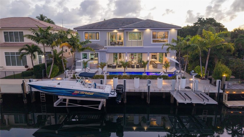 Gated, Coastal-Contemporary Deepwater Estate sited on 75' +/- of - Beach Home for sale in Lighthouse Point, Florida on Beachhouse.com