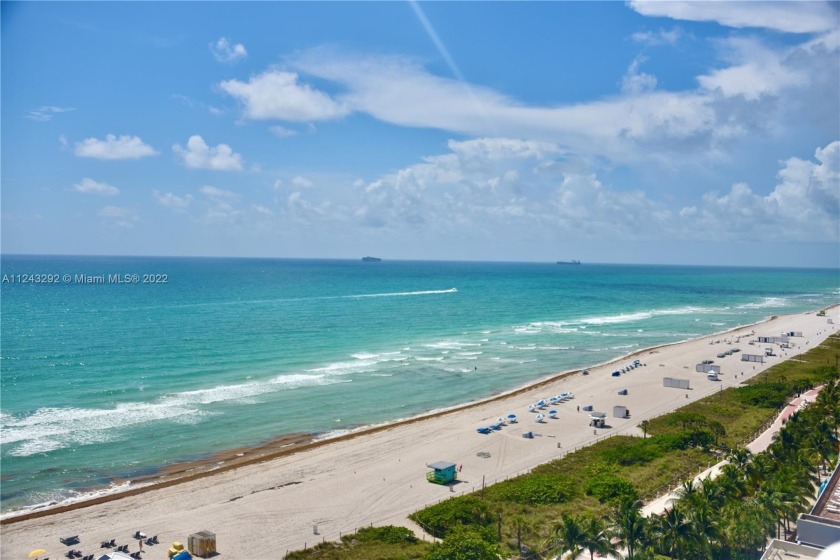 Endless Ocean views from an extra large/open glass balcony in - Beach Condo for sale in Miami  Beach, Florida on Beachhouse.com