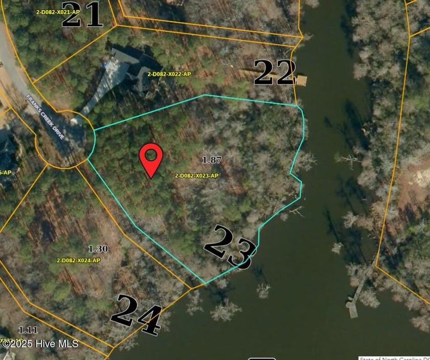 Beautiful Vacant Lot on Franks Creek Drive - Albemarle - Beach Lot for sale in Hertford, North Carolina on Beachhouse.com