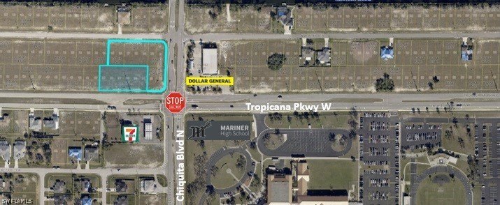 - Located at the corner of Tropicana Pkwy W. and Chiquita Blvd N - Beach Commercial for sale in Cape Coral, Florida on Beachhouse.com