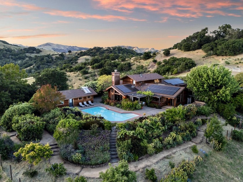 Set at the end of a private road on approximately 3.81 secluded - Beach Home for sale in San Anselmo, California on Beachhouse.com