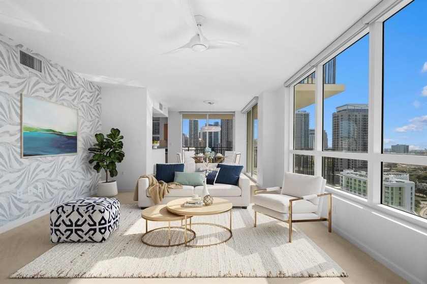 Stunning high-floor SE corner residence w/ spectacular views of - Beach Condo for sale in Fort Lauderdale, Florida on Beachhouse.com