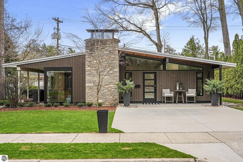 A true mid-century modern--reimagined for today--this home - Beach Home for sale in Traverse City, Michigan on Beachhouse.com