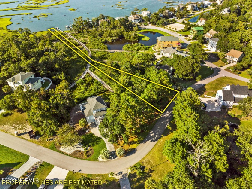 Amazing wooded lot with views of Bogue Sound in the gated - Beach Lot for sale in Emerald Isle, North Carolina on Beachhouse.com