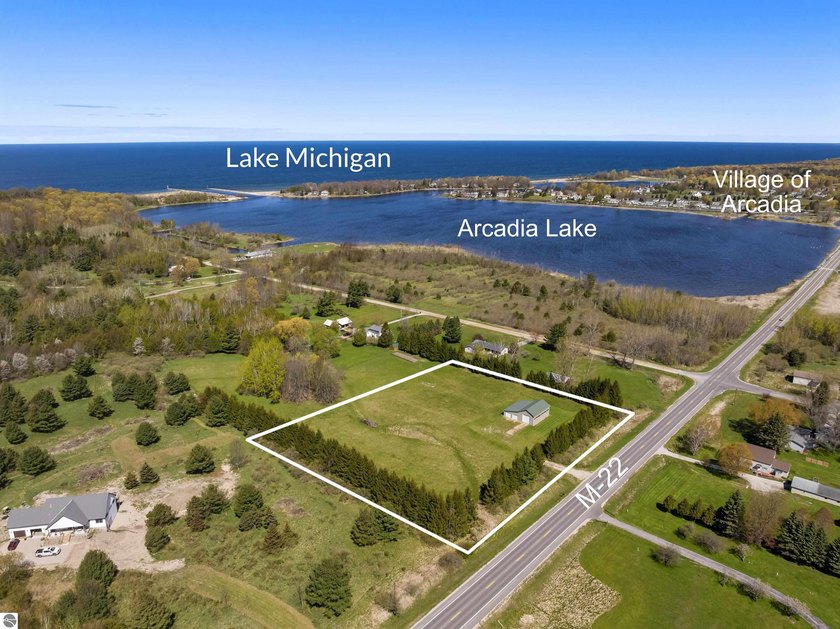 Set along scenic M-22 just outside of Arcadia, this 3.6-acre - Beach Acreage for sale in Arcadia, Michigan on Beachhouse.com