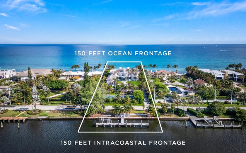 Featuring over 1.58 acres and 150 feet of direct ocean frontage - Beach Home for sale in Manalapan, Florida on Beachhouse.com