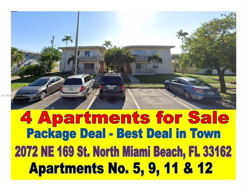 Fantastic Opportunity to Buy 4 Apartments in a Building that - Beach Commercial for sale in North Miami Beach, Florida on Beachhouse.com