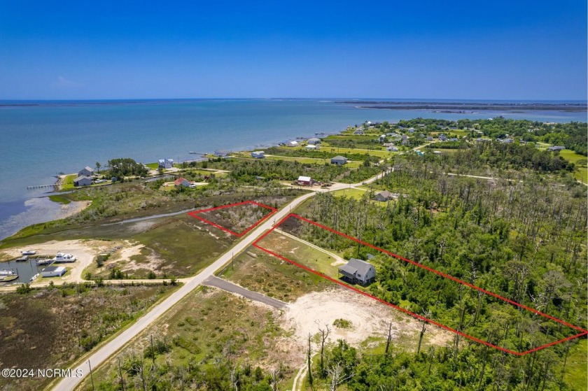 Take in scenic views of Core Sound from the wrap-around porch of - Beach Home for sale in Marshallberg, North Carolina on Beachhouse.com