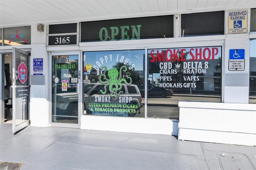 Walk to the beach from your fully stocked smoke shop in fast - Beach Commercial for sale in Pompano Beach, Florida on Beachhouse.com