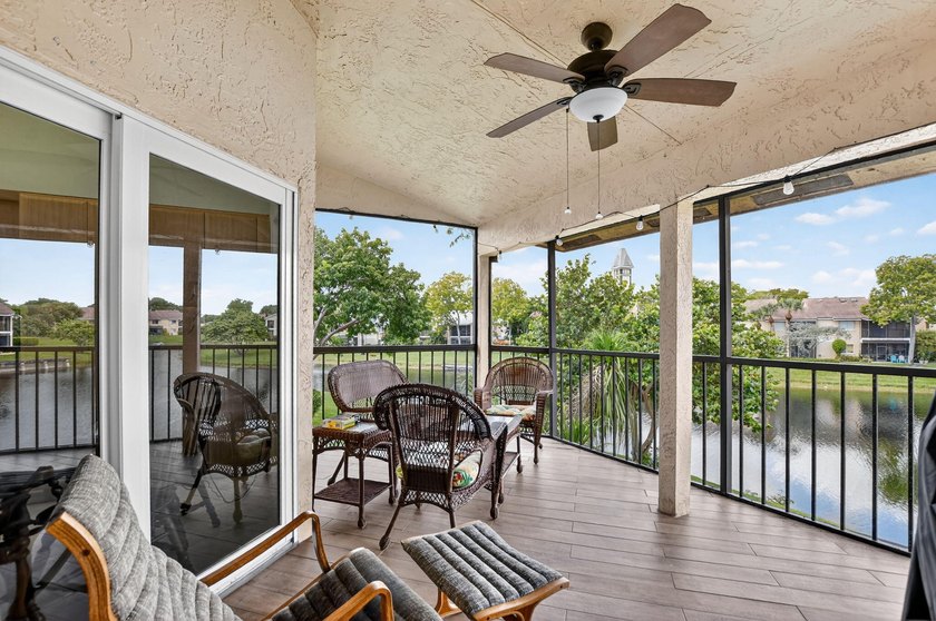 Savor peaceful lake views from your spacious, screened balcony - Beach Townhome/Townhouse for sale in Boca Raton, Florida on Beachhouse.com
