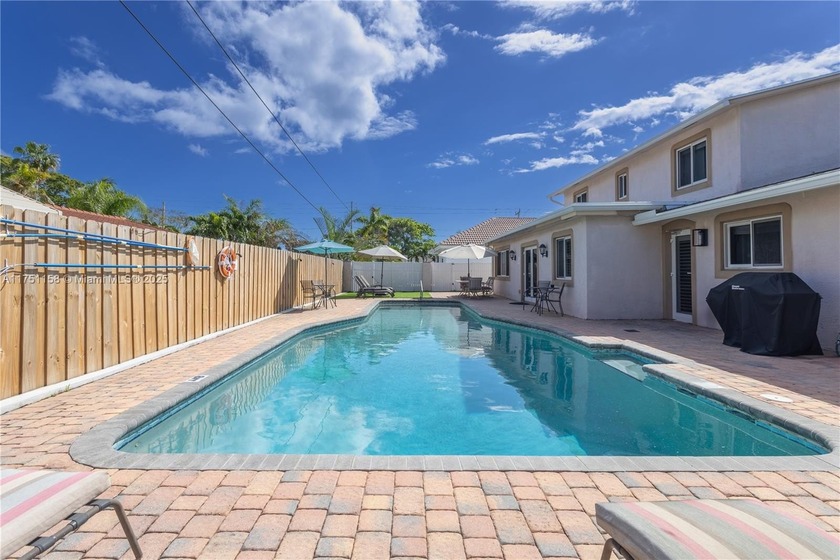 5/3 fully fenced yard with private 45 FT heated saltwater pool - Beach Home for sale in Pompano Beach, Florida on Beachhouse.com