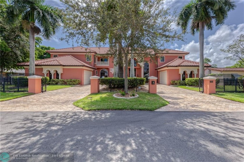 A Luxurious 2-Story Mediterranean Estate With a Double Gated - Beach Home for sale in Pompano Beach, Florida on Beachhouse.com