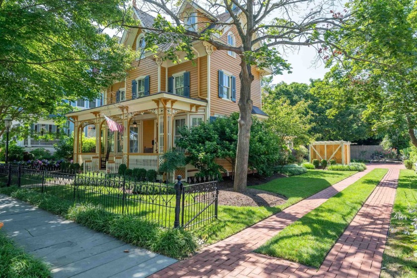 This iconic showcase home, referred to as the Joseph Hall - Beach Home for sale in Cape May, New Jersey on Beachhouse.com
