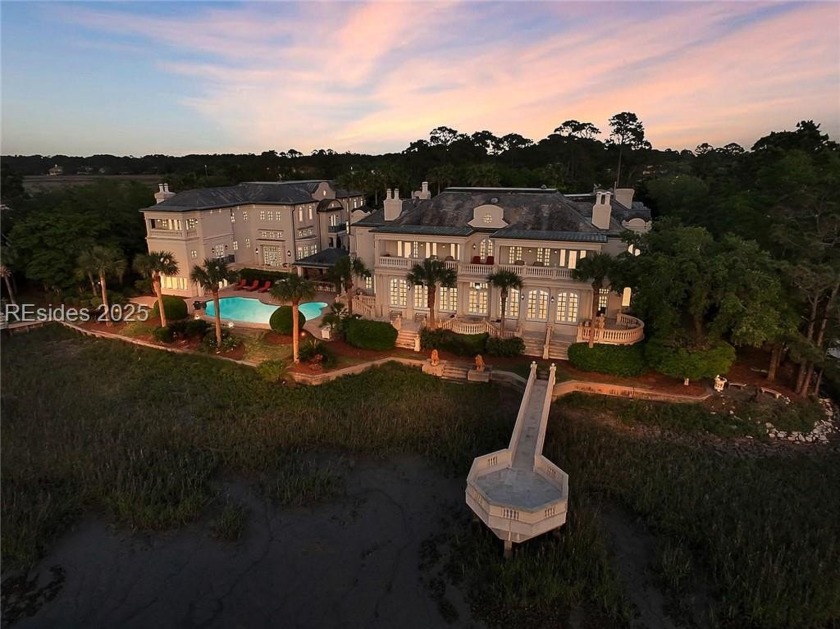 This architectural masterpiece spans two waterfront lots and - Beach Home for sale in Hilton Head Island, South Carolina on Beachhouse.com