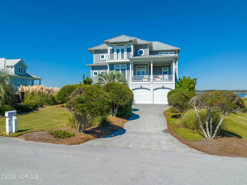 WOW just WOW! This beautiful 5 bedroom 4 1/2 bath ICW front home - Beach Home for sale in North Topsail Beach, North Carolina on Beachhouse.com