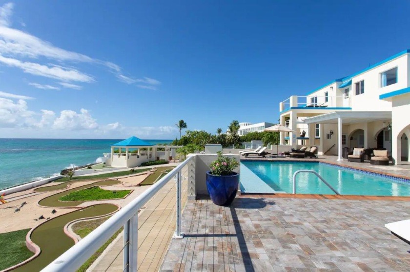 Luxury Beachfront Estate with Infinity Pool, Hot Tub, Gym, Sauna - Beach Vacation Rentals in Blowing Point, Saint Croix, USVI on Beachhouse.com