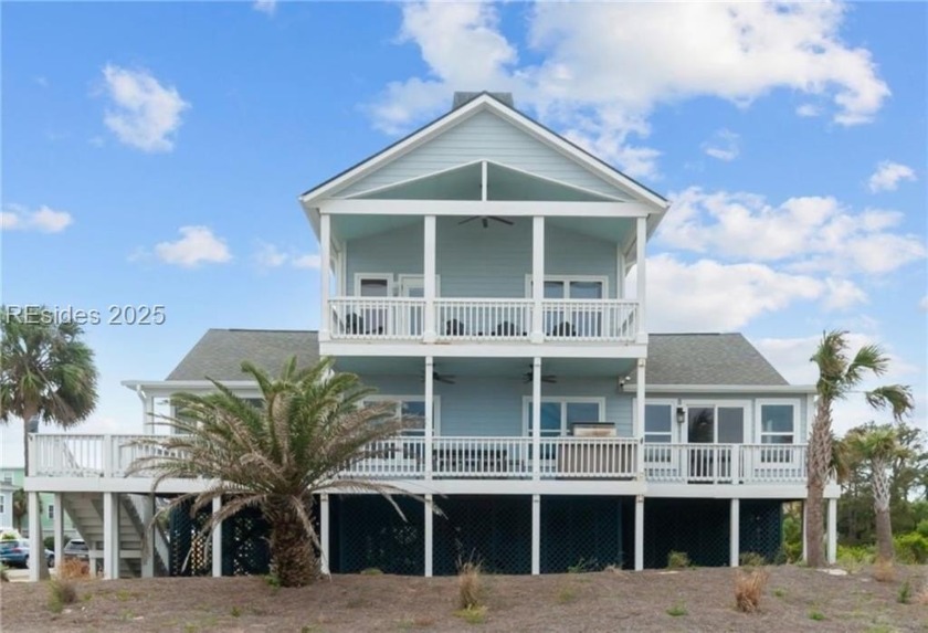 This stunning second-row, ocean view home on Harbor Island - Beach Home for sale in Saint Helena Island, South Carolina on Beachhouse.com