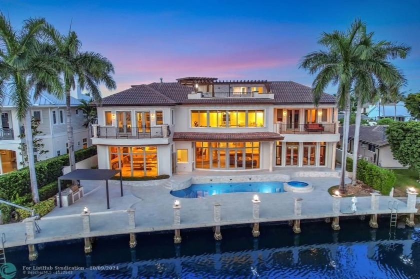 Extraordinary three story deepwater Modern Mediterranean Villa - Beach Home for sale in Lighthouse Point, Florida on Beachhouse.com