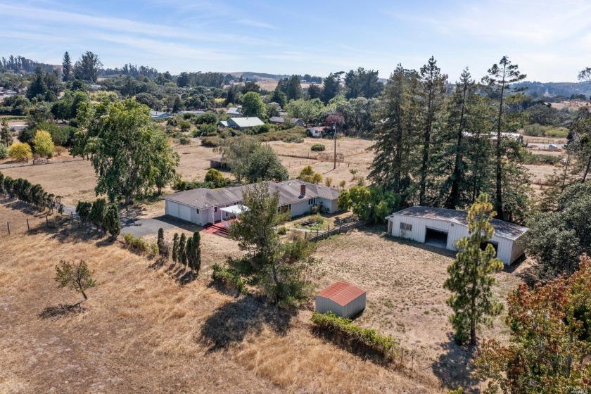 West County Gem! Bucolic, almost flat 5 acres with a charming - Beach Home for sale in Sebastopol, California on Beachhouse.com