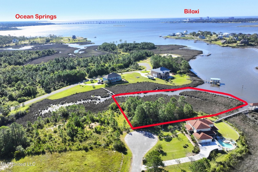 WATERFRONT lot with 160' of waterfront. View of the Bay and - Beach Lot for sale in Biloxi, Mississippi on Beachhouse.com