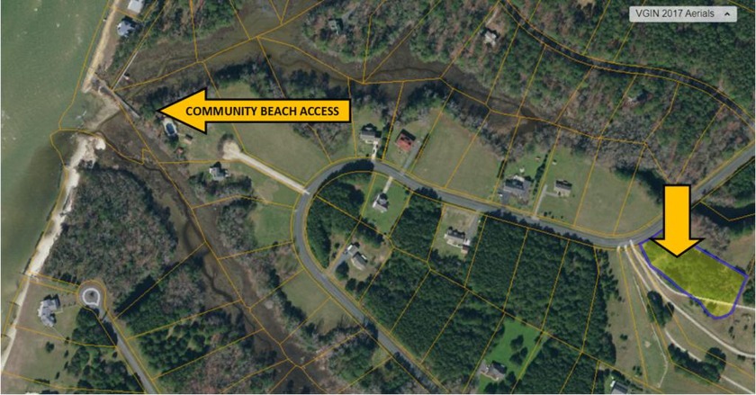 Private wooded home site in the highly desirable Peaceful Lakes - Beach Lot for sale in Jamesville, Virginia on Beachhouse.com