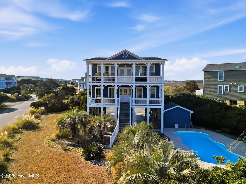 Ocean views, Intracoastal Waterway views, Privacy & Pool! What - Beach Home for sale in Holden Beach, North Carolina on Beachhouse.com