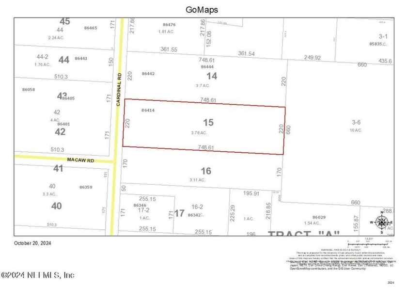 This OR (Open Rural) lot is 3.78 acres giving room for your - Beach Acreage for sale in Yulee, Florida on Beachhouse.com