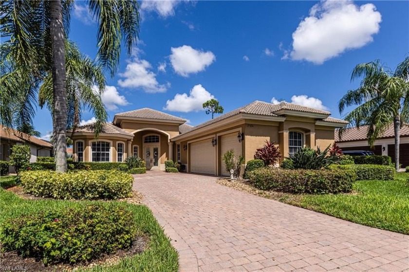Enjoy golf & pond views from your paver lanai w/pool & spa in - Beach Home for sale in Estero, Florida on Beachhouse.com