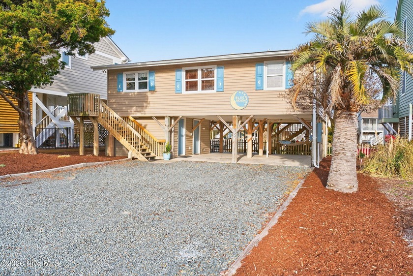 Aptly named Blue Moon, this charming 1960s island beach cottage - Beach Home for sale in Sunset Beach, North Carolina on Beachhouse.com