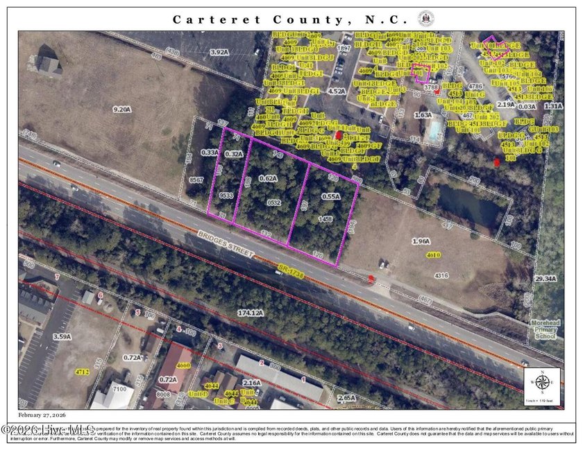 Three contiguous lots with 274 ft on Bridges St Extension with a - Beach Lot for sale in Morehead City, North Carolina on Beachhouse.com