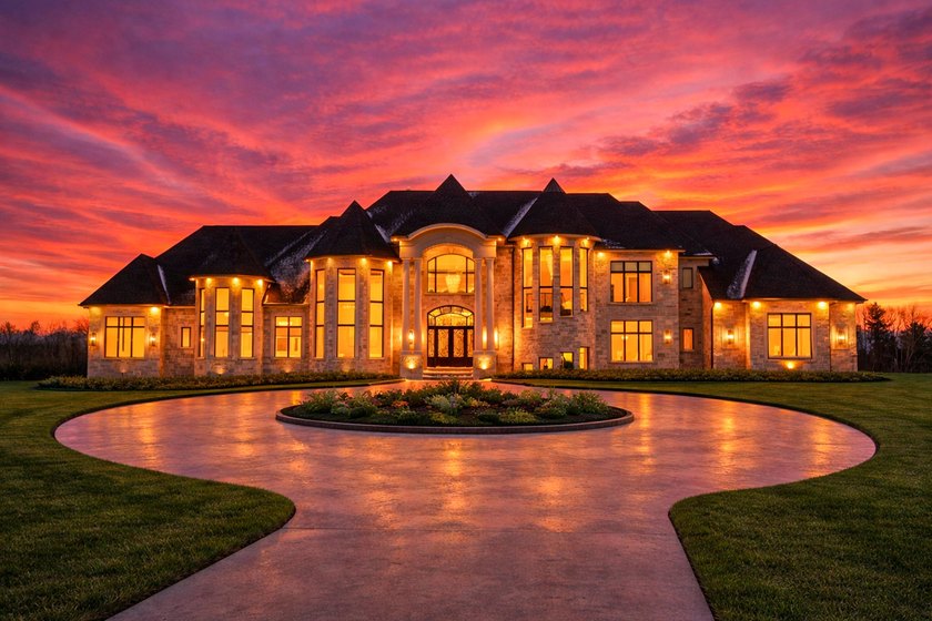One of the most dramatic homes in Mequon. Set on three park-like - Beach Home for sale in Mequon, Wisconsin on Beachhouse.com