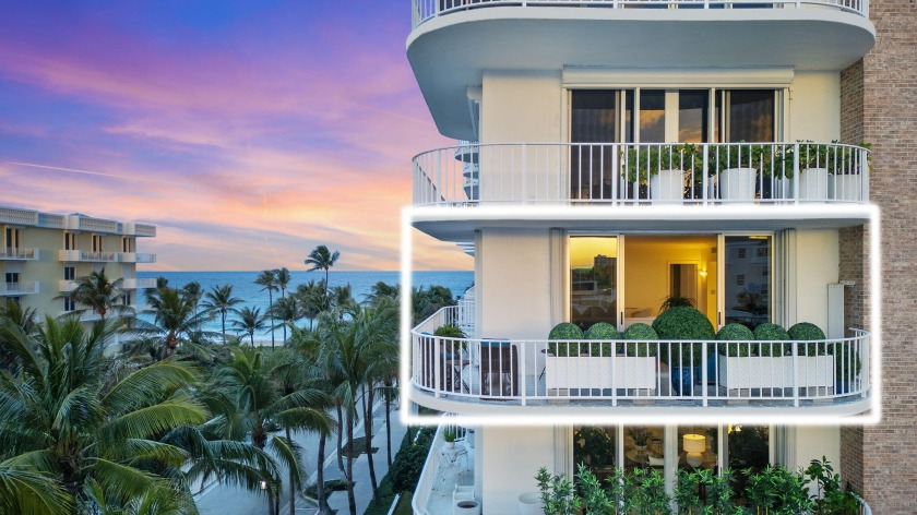 Ocean views and skyline sunsets from the terraces of one of Palm - Beach Condo for sale in Palm Beach, Florida on Beachhouse.com