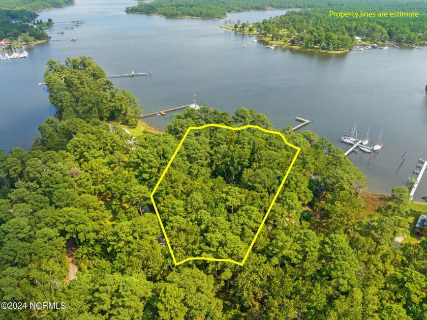 2.19 acre homesite in Fork Point subdivision with concrete dock - Beach Acreage for sale in Oriental, North Carolina on Beachhouse.com