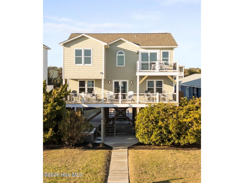 QUICK BEACH ACCESS from this OCEAN VIEW 2nd Row rejuvenated - Beach Home for sale in Oak Island, North Carolina on Beachhouse.com