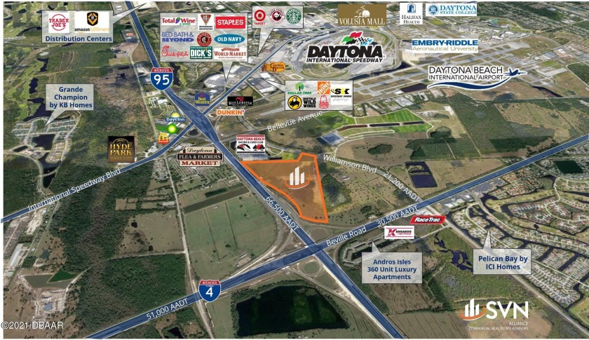 Prime 67+/- acre site located on the NE corner of Interstate 95 - Beach Commercial for sale in Daytona Beach, Florida on Beachhouse.com