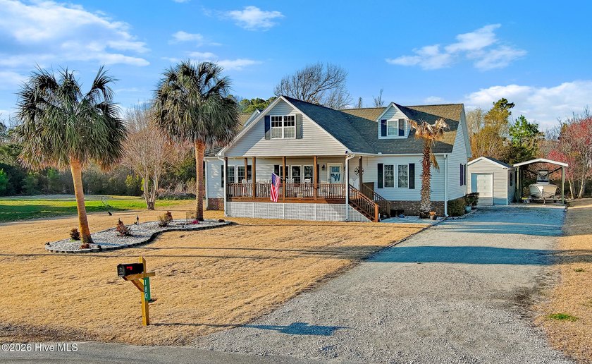 Enjoy beautiful views from this 3-bedroom, 2-bath home ideally - Beach Home for sale in Newport, North Carolina on Beachhouse.com