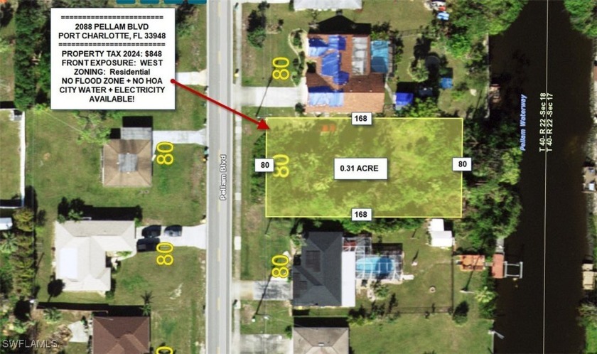 Spacious oversized lot in a quiet, well-established area of Port - Beach Lot for sale in Port Charlotte, Florida on Beachhouse.com