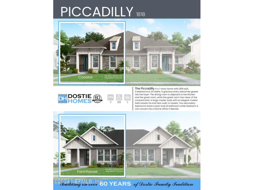 The Piccadilly is a one-story home with 1,818 square feet, 3 - Beach Townhome/Townhouse for sale in Ponte Vedra, Florida on Beachhouse.com