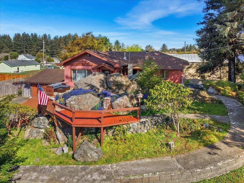 This property stands out with dramatic natural rock formations - Beach Home for sale in Crescent City, California on Beachhouse.com