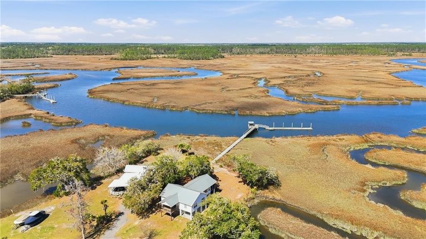 Deep water and marsh views surround this coastal home, offering - Beach Home for sale in Townsend, Georgia on Beachhouse.com