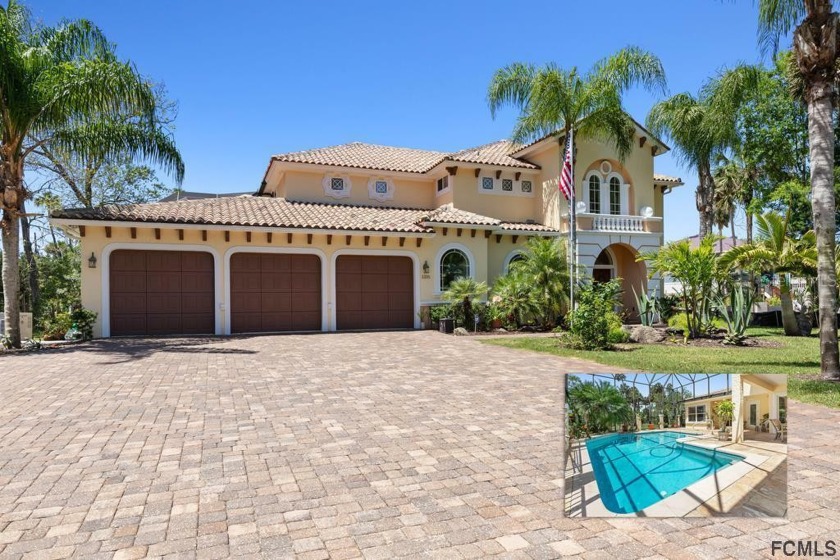 This Mediterranean style Estate home is privately nestled on - Beach Home for sale in Flagler Beach, Florida on Beachhouse.com