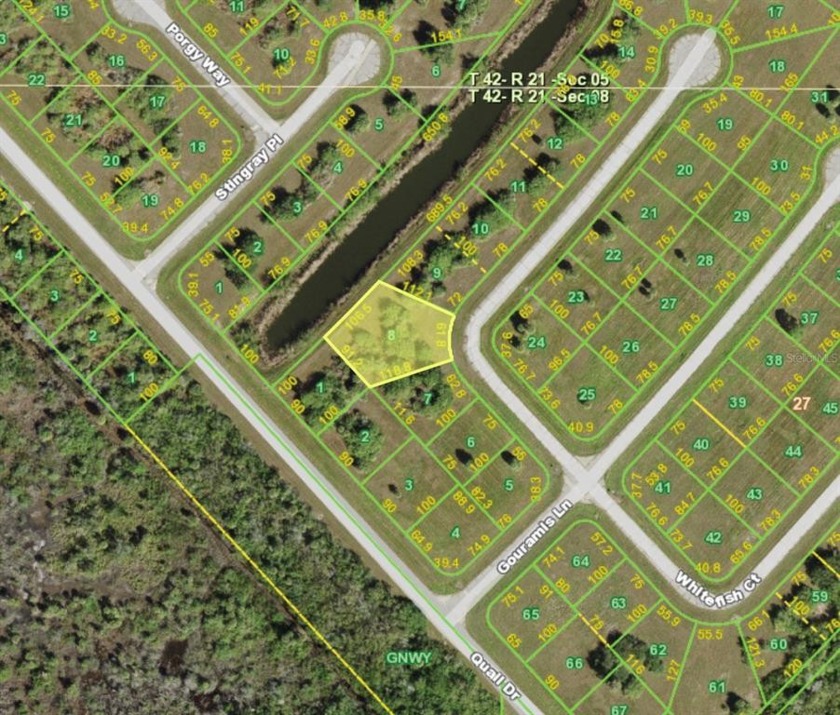 Oversized irregular lot located on a freshwater canal with 107 - Beach Lot for sale in Placida, Florida on Beachhouse.com