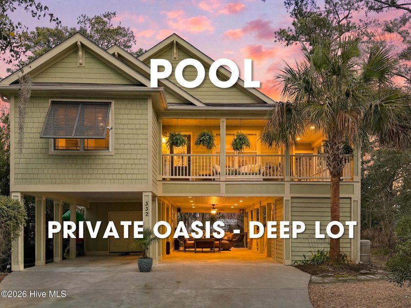 Just in case you forget you're on an island... this backyard - Beach Home for sale in Oak Island, North Carolina on Beachhouse.com