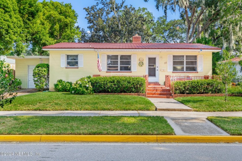 Welcome to this charming 2-bedroom, 2-bathroom concrete block - Beach Home for sale in St Augustine, Florida on Beachhouse.com