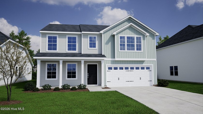 This Russell plan features four bedrooms and three full - Beach Home for sale in Sneads Ferry, North Carolina on Beachhouse.com