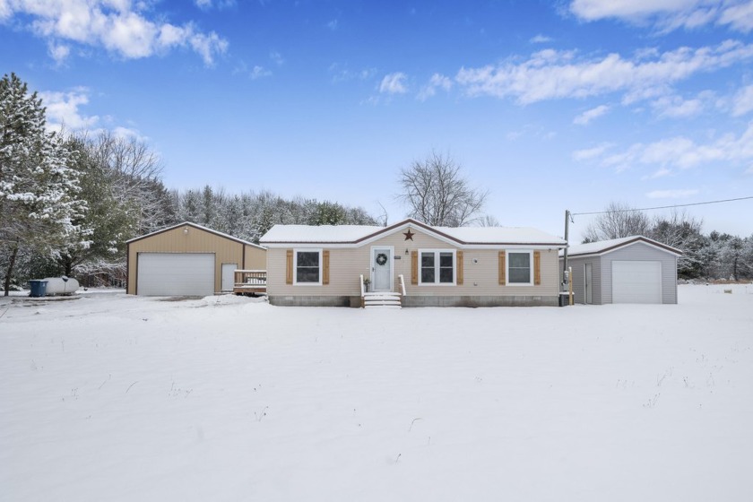 Take a look! This ranch home is set up on over 7 private acres - Beach Home for sale in Free Soil, Michigan on Beachhouse.com