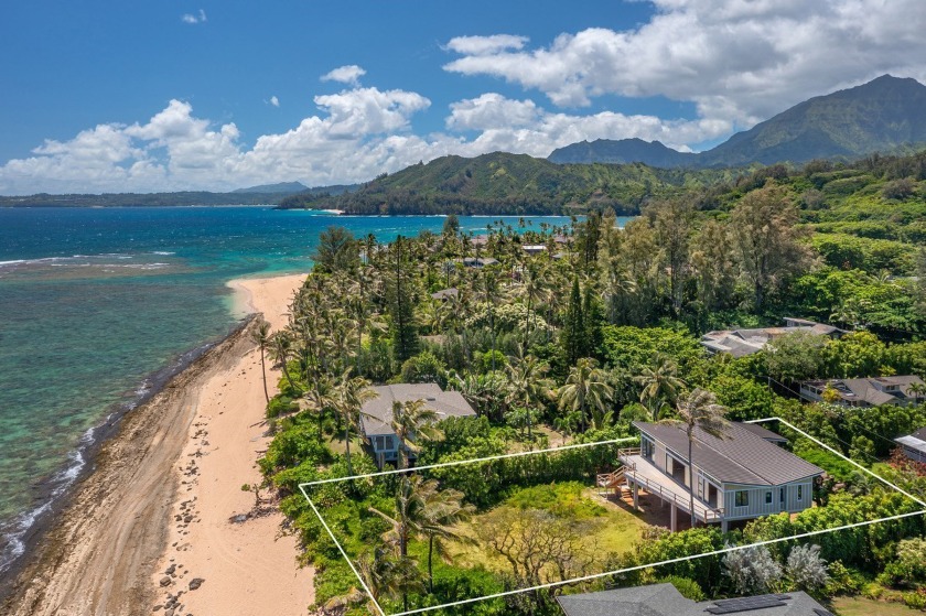 Inspired by nature, the contemporary design of this Beachfront - Beach Home for sale in Hanalei, Hawaii on Beachhouse.com