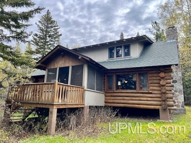 A beautiful true log cabin crafted by the legendary Victor Oja - Beach Home for sale in Eagle Harbor, Michigan on Beachhouse.com