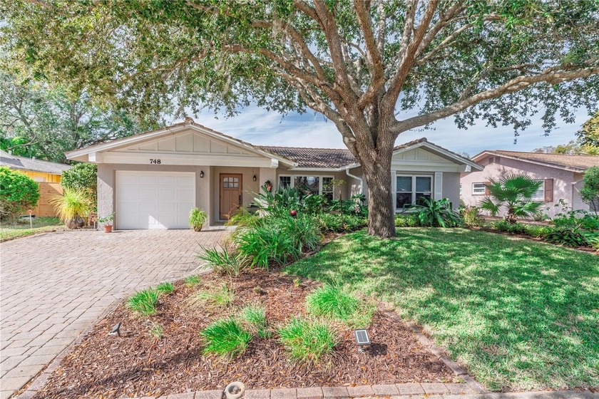 Follow the newly laid stone tile walkway at the front entry - Beach Home for sale in Palm Harbor, Florida on Beachhouse.com
