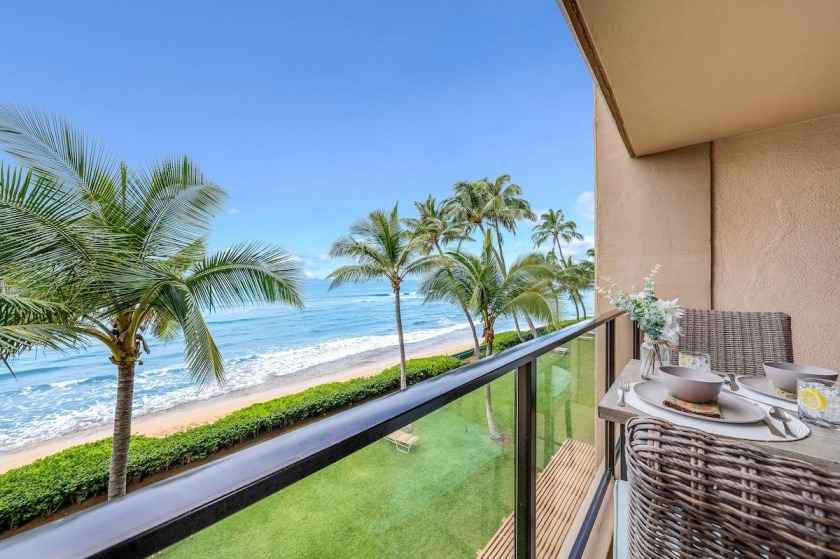 Mahana 302 · MA302 Spectacular BeachFront Studio w Pool AC - Beach Vacation Rentals in Lahaina, HI on Beachhouse.com